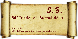 Sárközi Barnabás névjegykártya