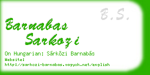 barnabas sarkozi business card